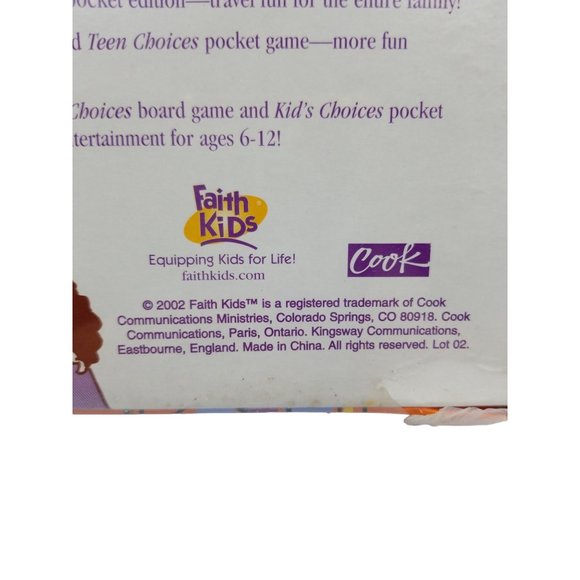 VTG Family Choices Proverbs Edition Faith Kidz Board Game Family Night - Picture 8 of 13
